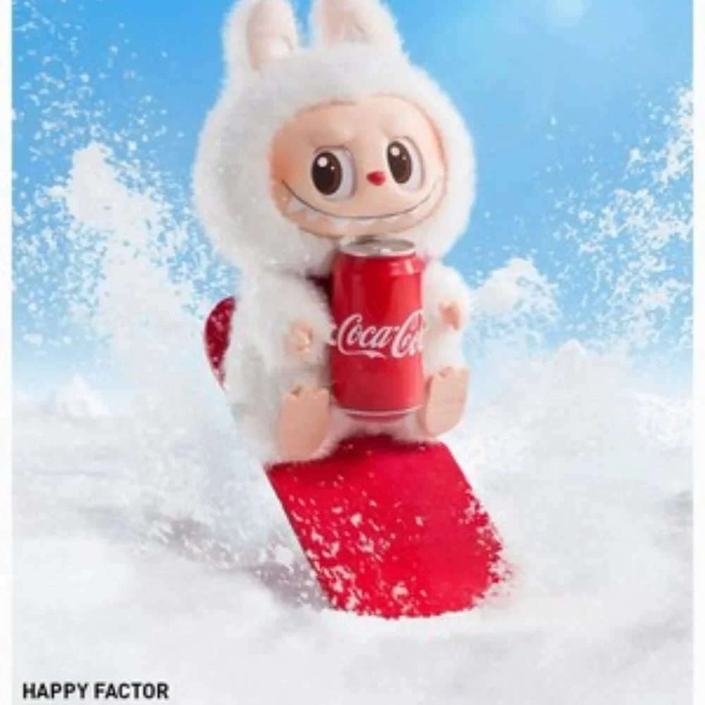 🥤POP MART, 100% Authentic, HAPPY FACTOR, Labubu, Coca-Cola Series – Plush Doll - Picture 1 of 7